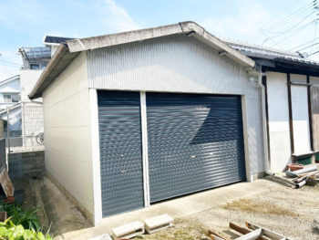 忠岡町　K様邸　シャッターガレージ塗装事例